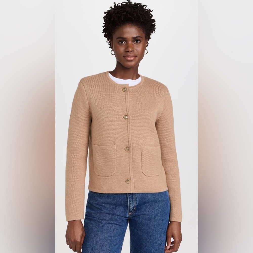 NWT Alex Mill Paris Sweater Jacket. Retail $250. Camel. Size XL.
